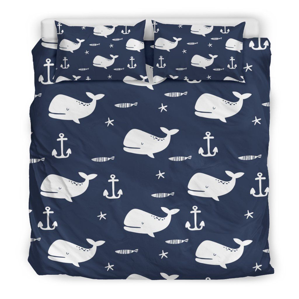 Pattern Print Humpback Whale Cool Design Comfortable Bedding Set