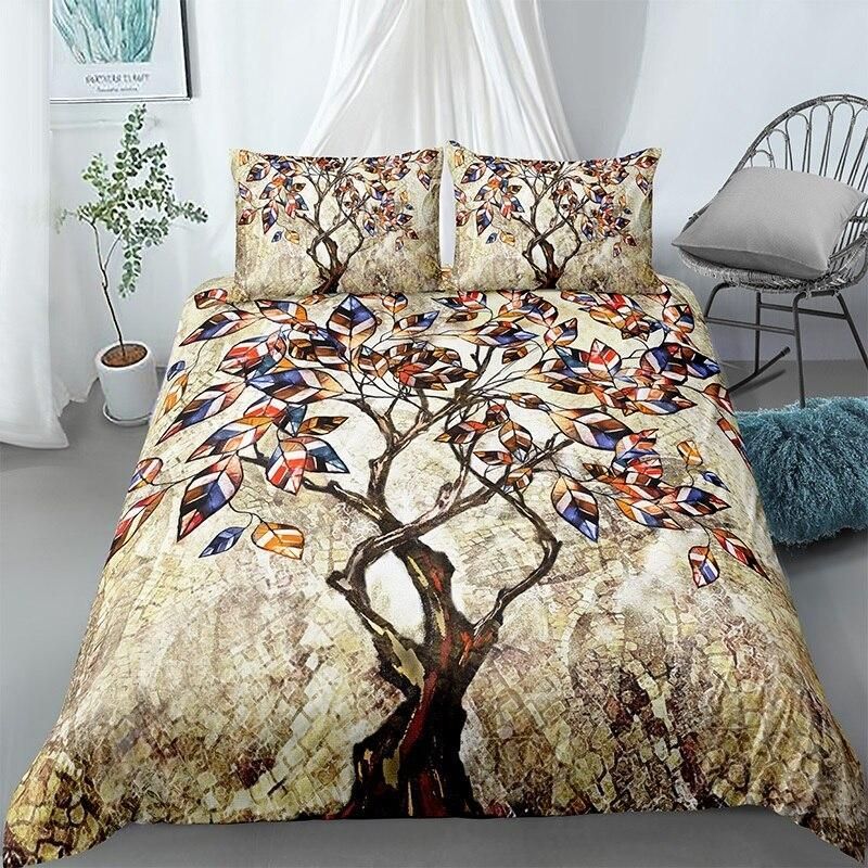 Patterned Tree Vintage Bedding Set