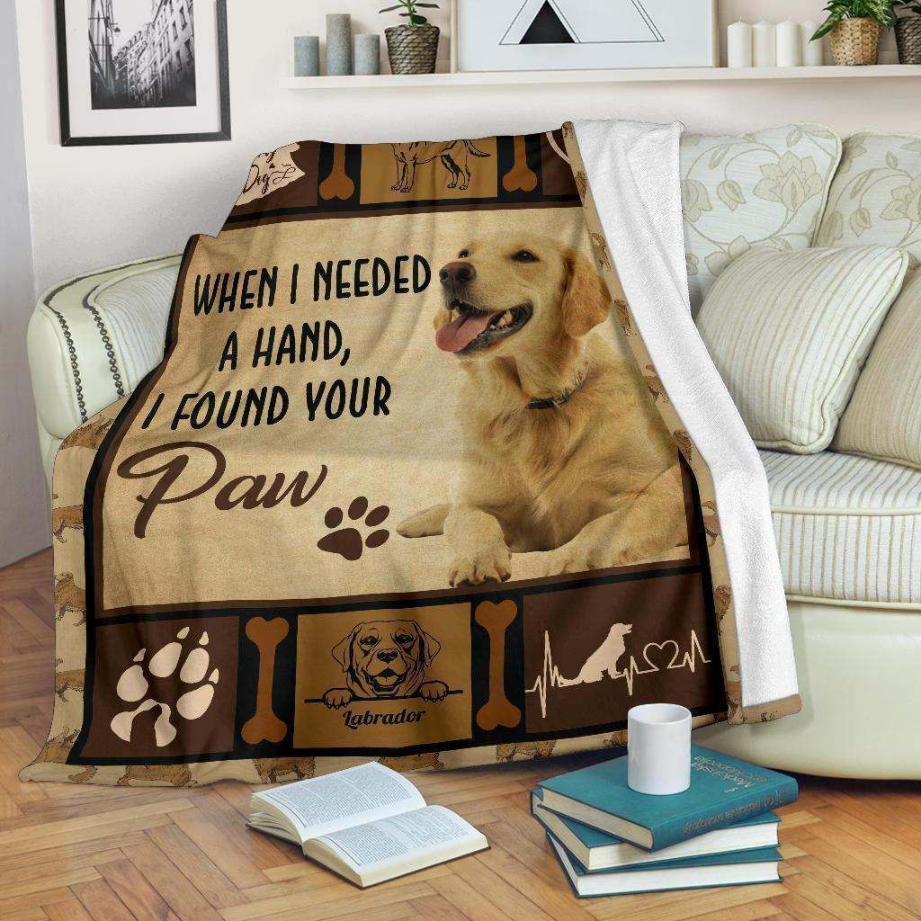 Paw Labrador Sherpa Fleece Blanket