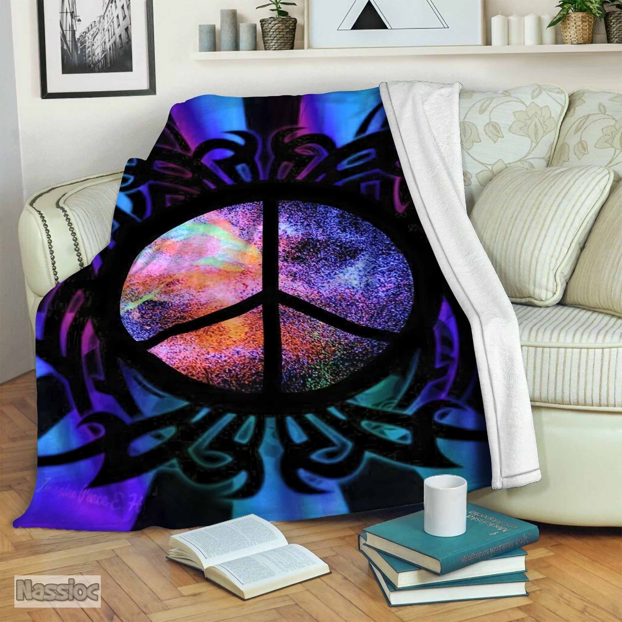 Peace Fleece Blanket