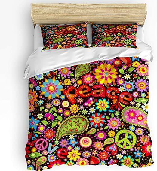 Peace Hippie Bedding Set