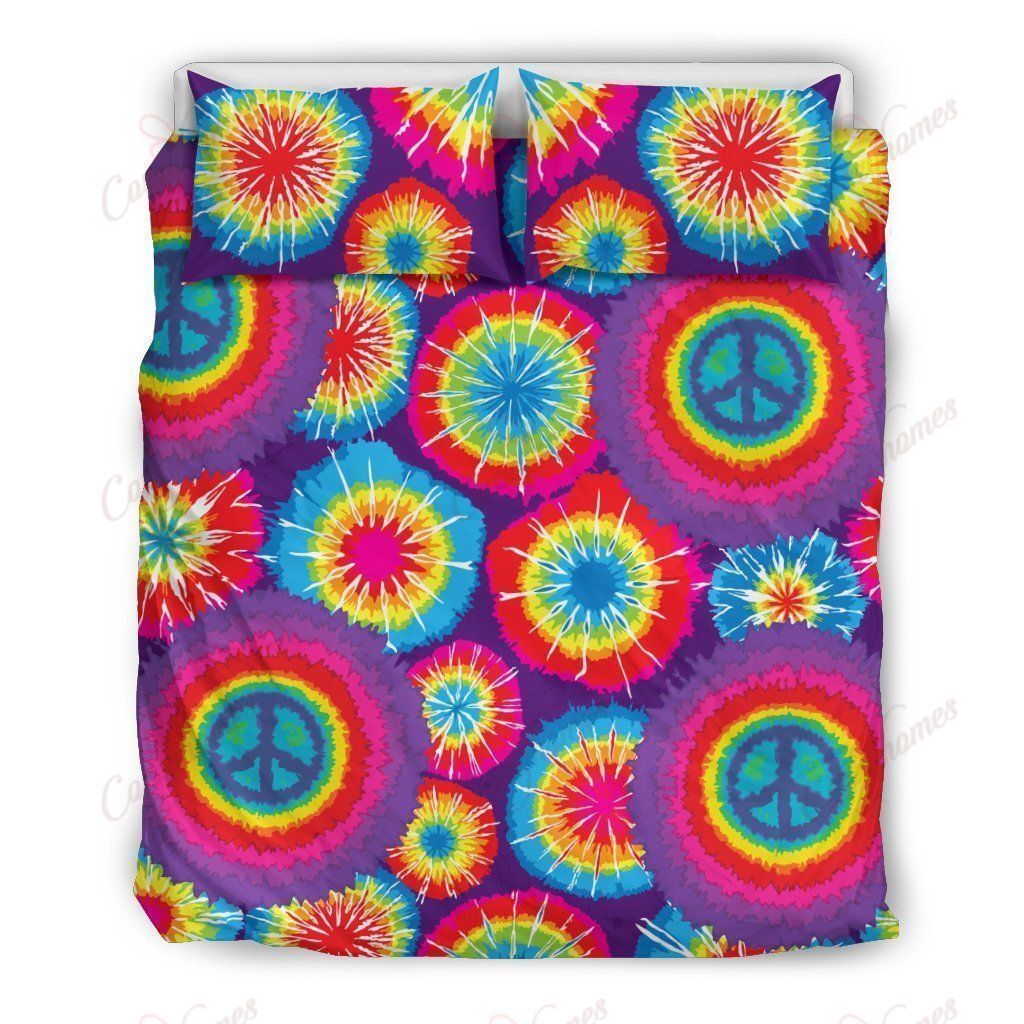 Peace Hippie Tie Dye Bedding Set