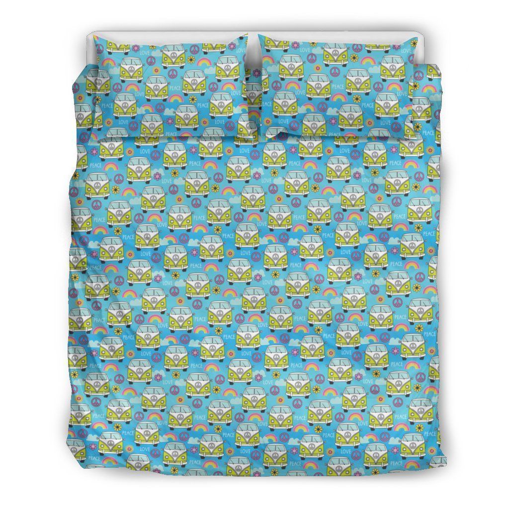 Peace Love And Hippie Vibes Bedding Set