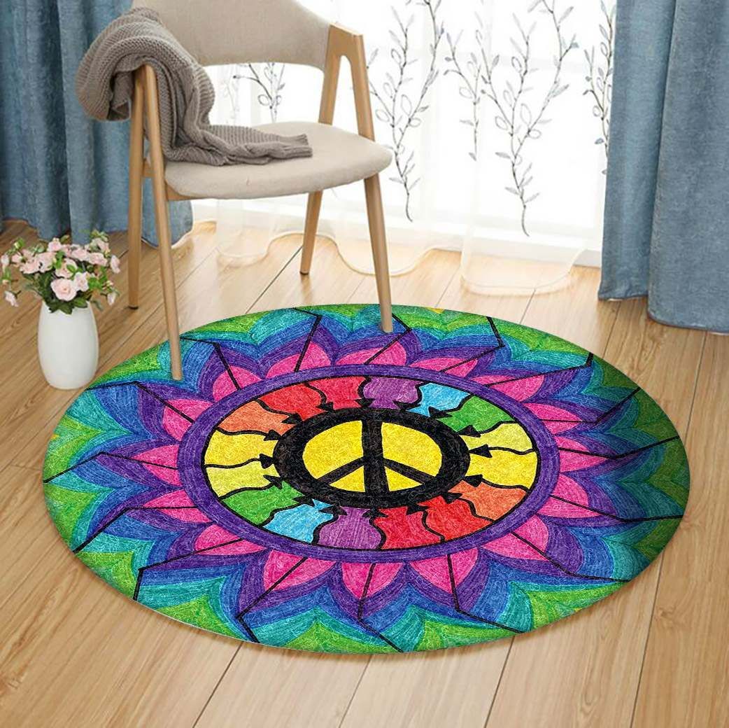 Peace Mandala Round Carpet