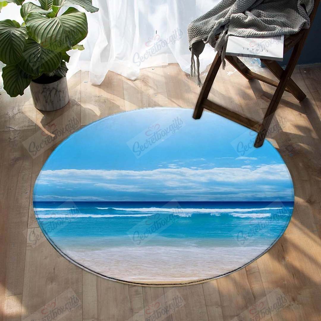 Peace of the Beach Round Carpet