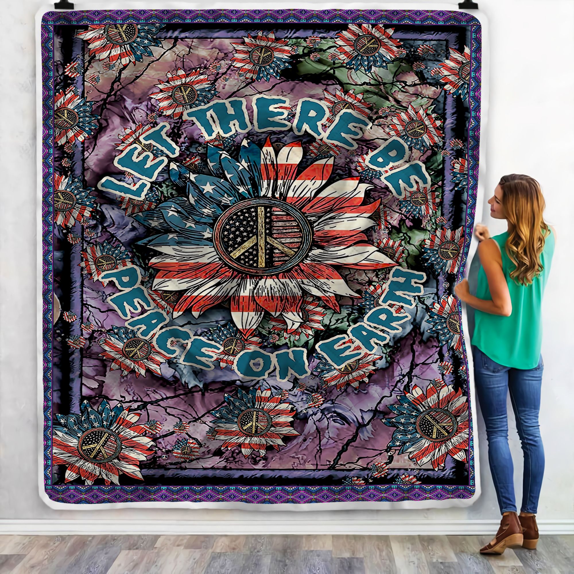 Peace On Earth Fleece Blanket