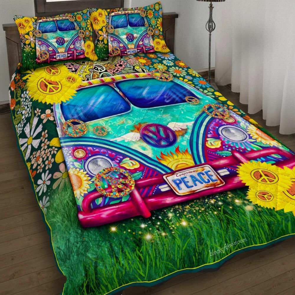 Peace Vans Hippie Car Bedding Set