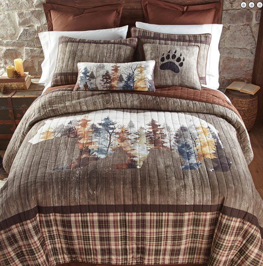 Peaceful Pines Bear Bedding Set