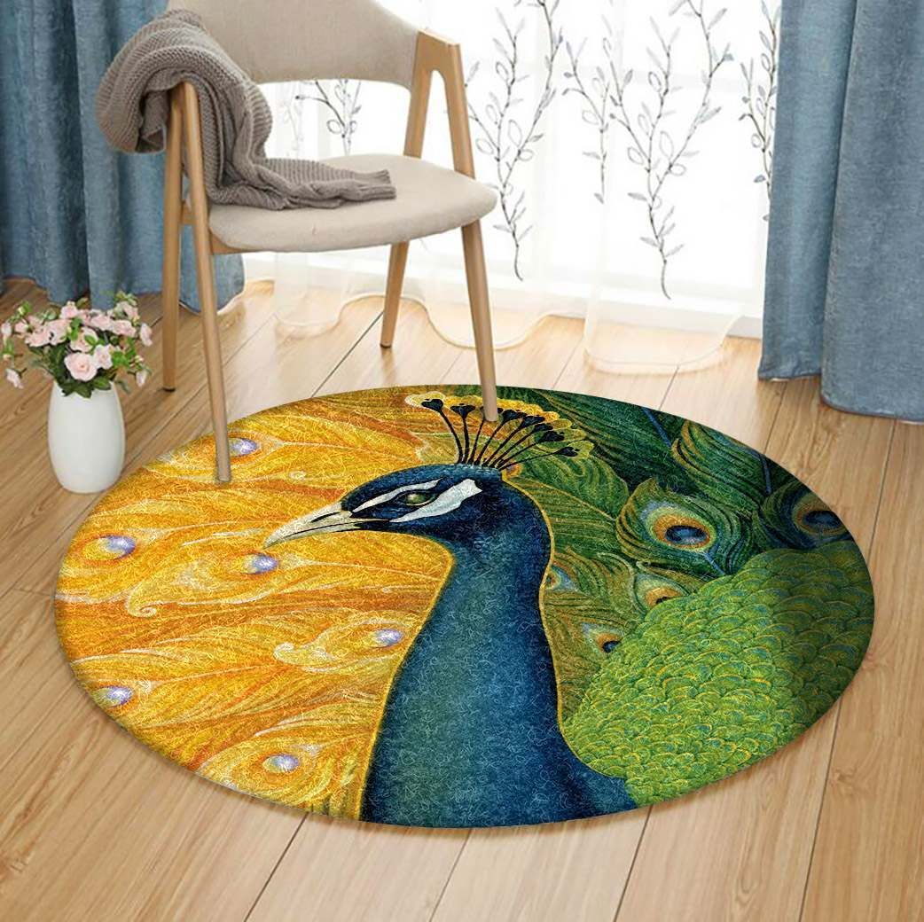 Peacock Round Carpet