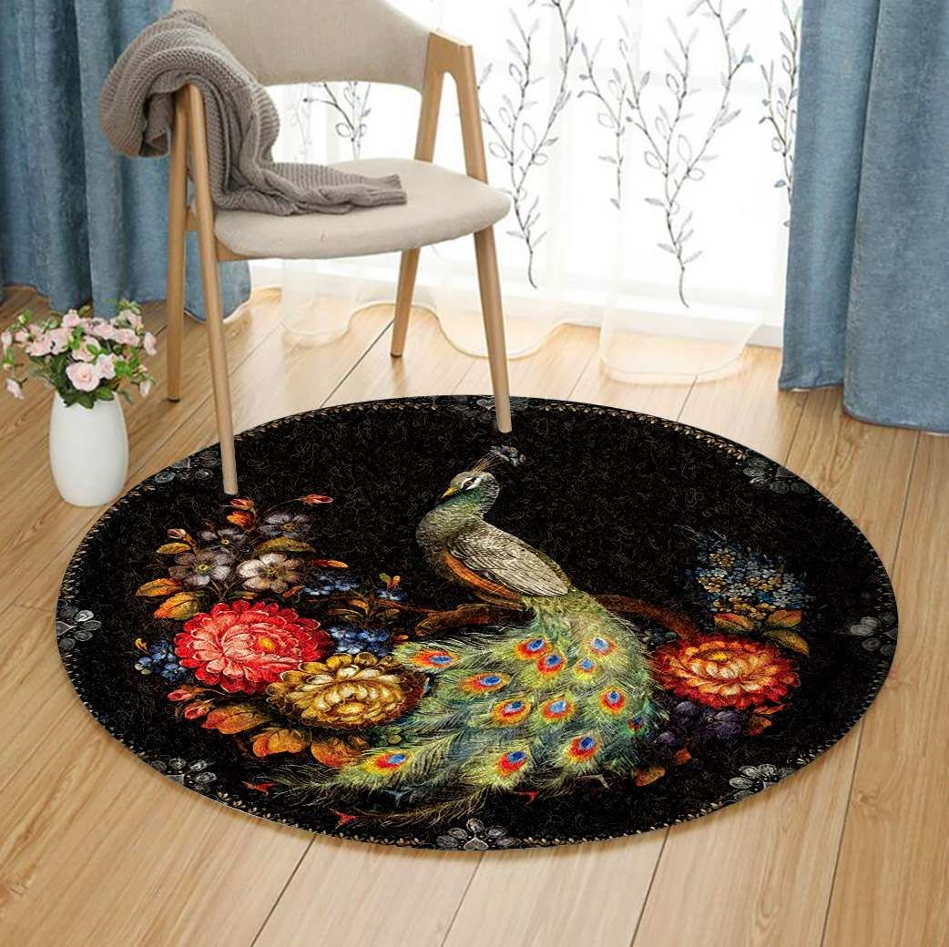 Peacock Round Carpet
