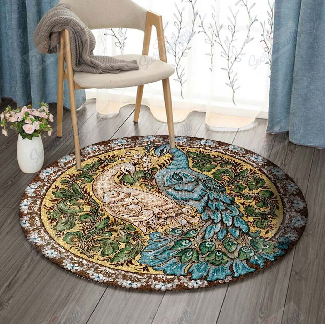 Peacock Round Carpet