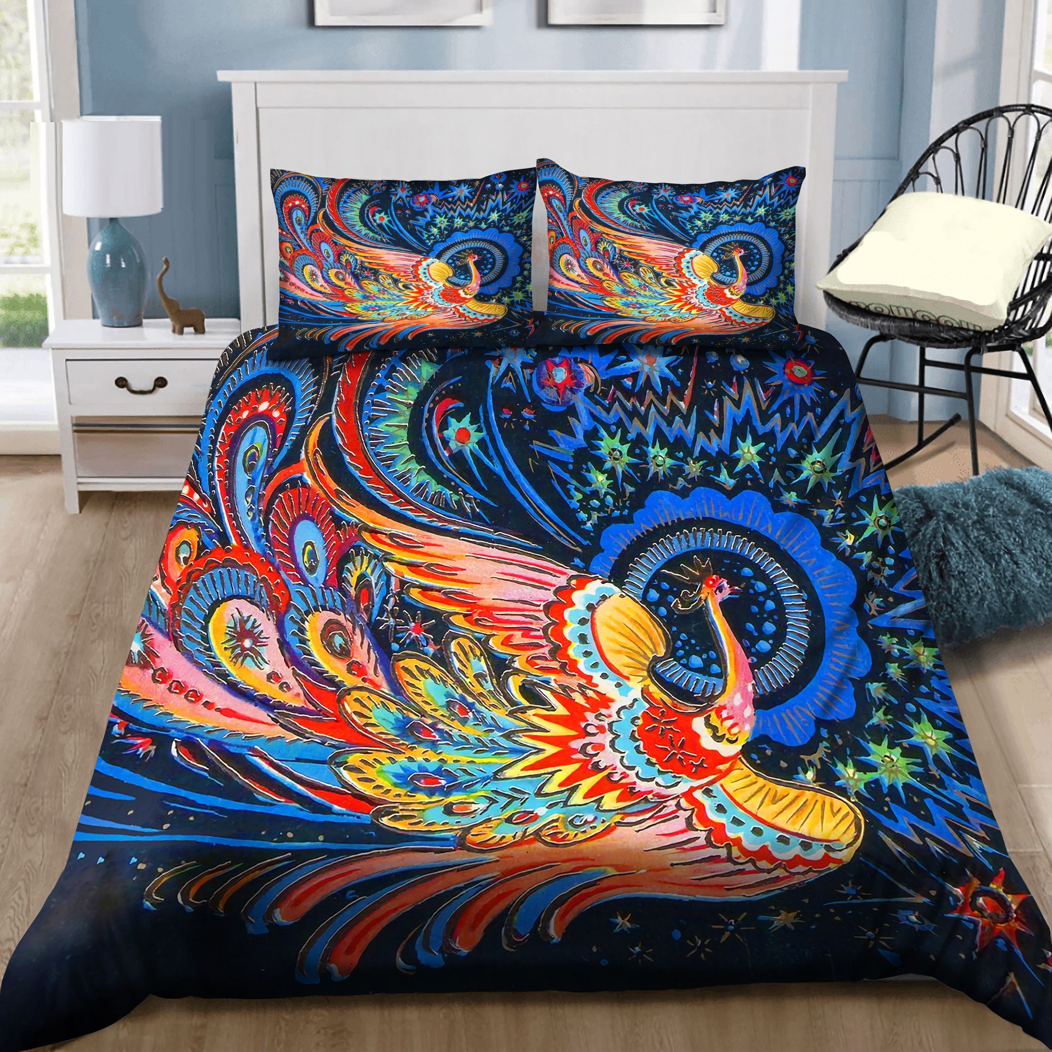 Peacock Art Bedding Set