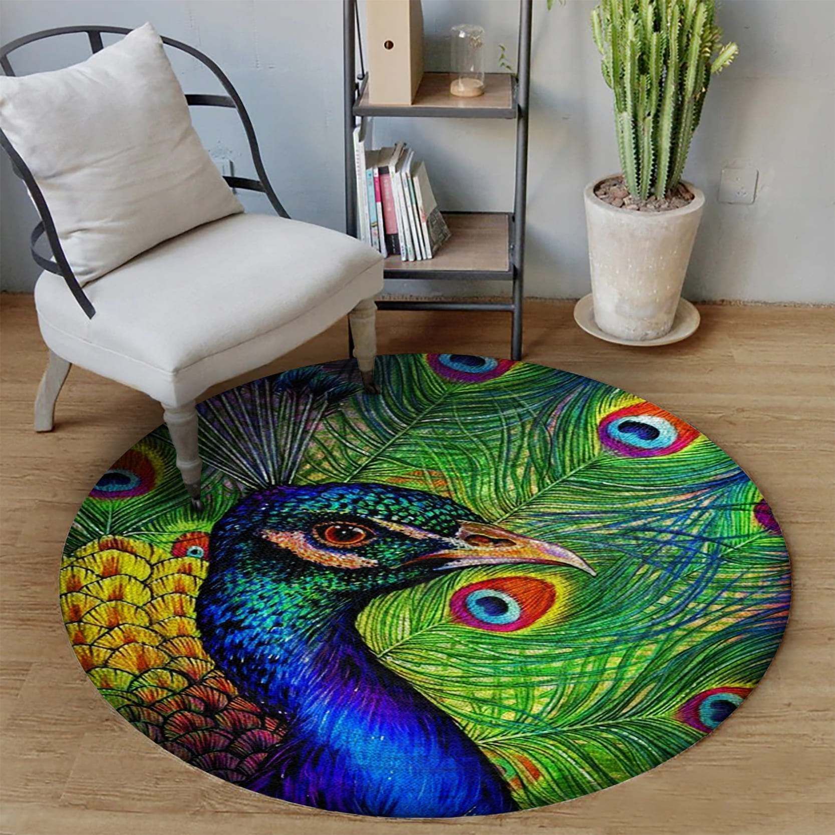 Peacock Round Carpet