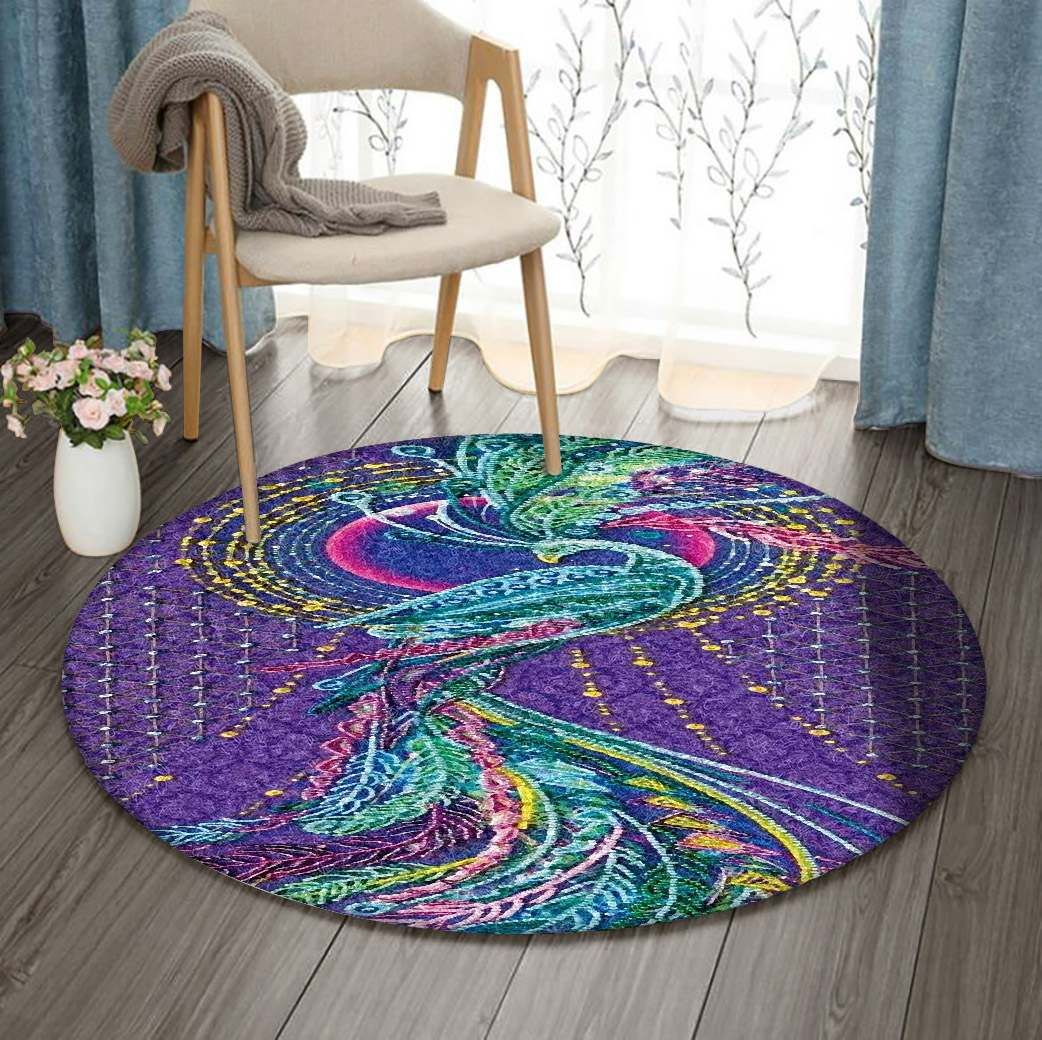 Peacock Round Carpet