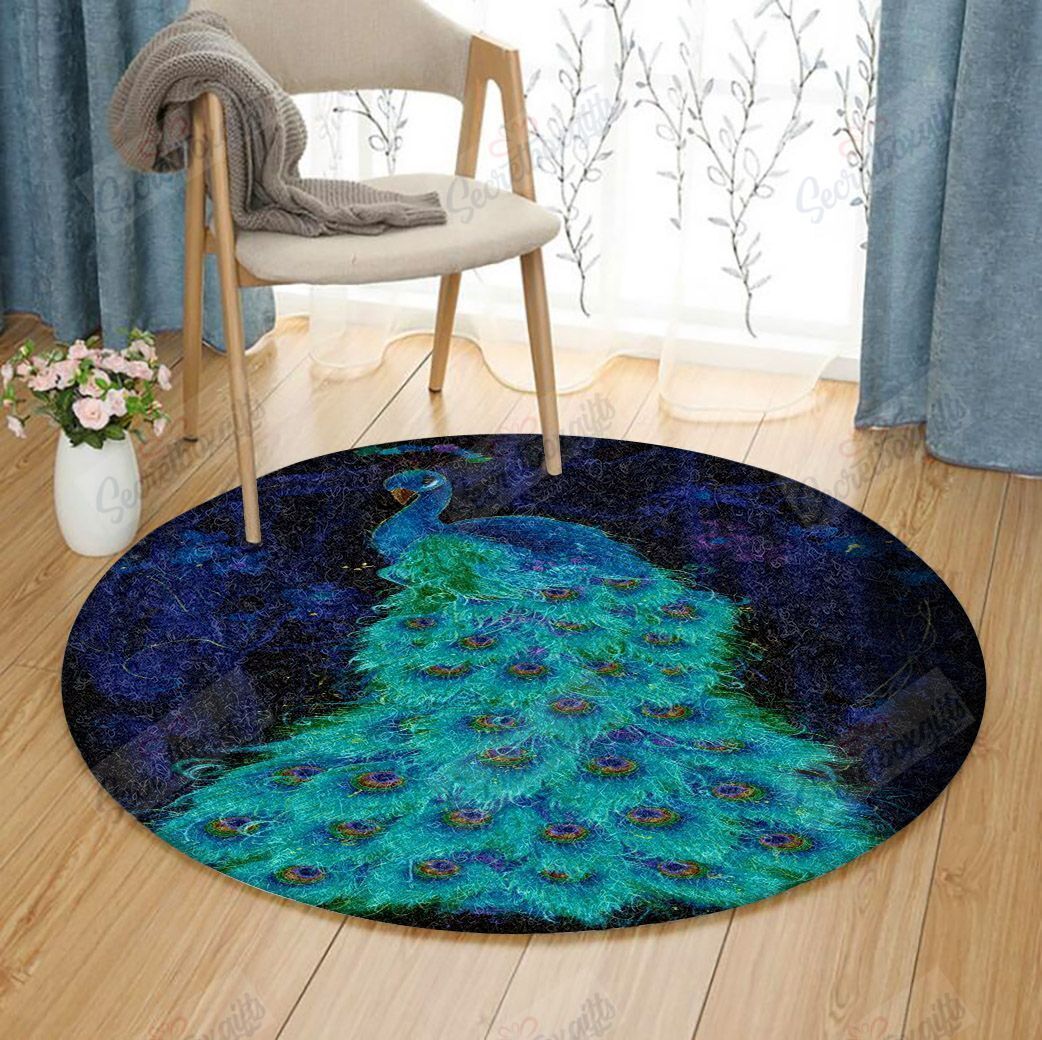 Peacock Round Carpet