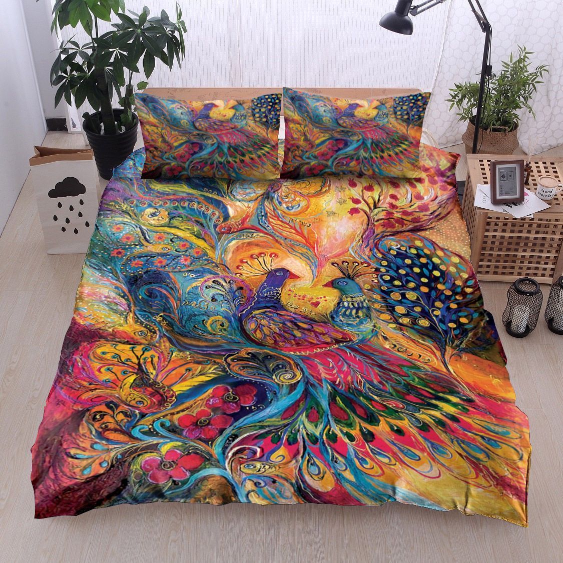 Peacock Butterfly Bedding Set