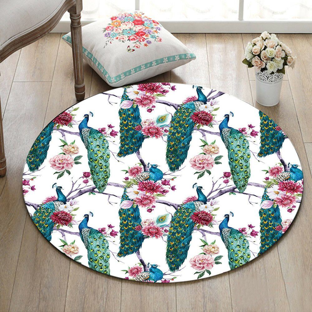 Peacock Round Carpet