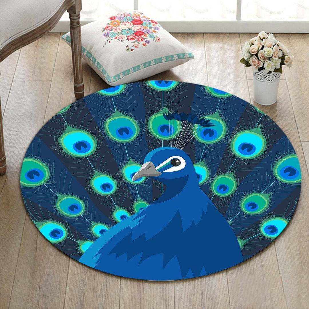 Peacock Round Carpet