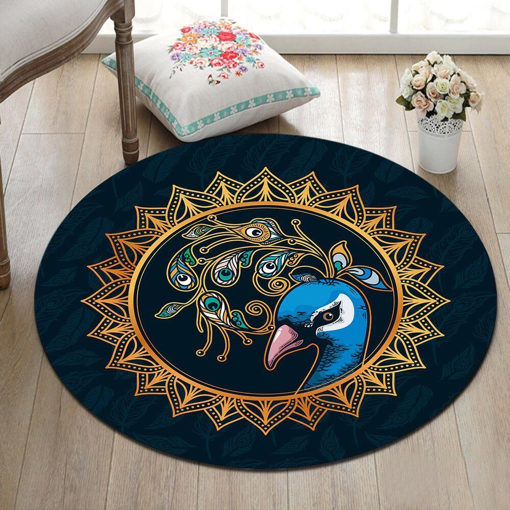 Peacock Round Carpet
