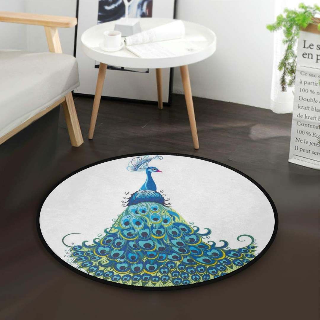 Peacock Round Carpet
