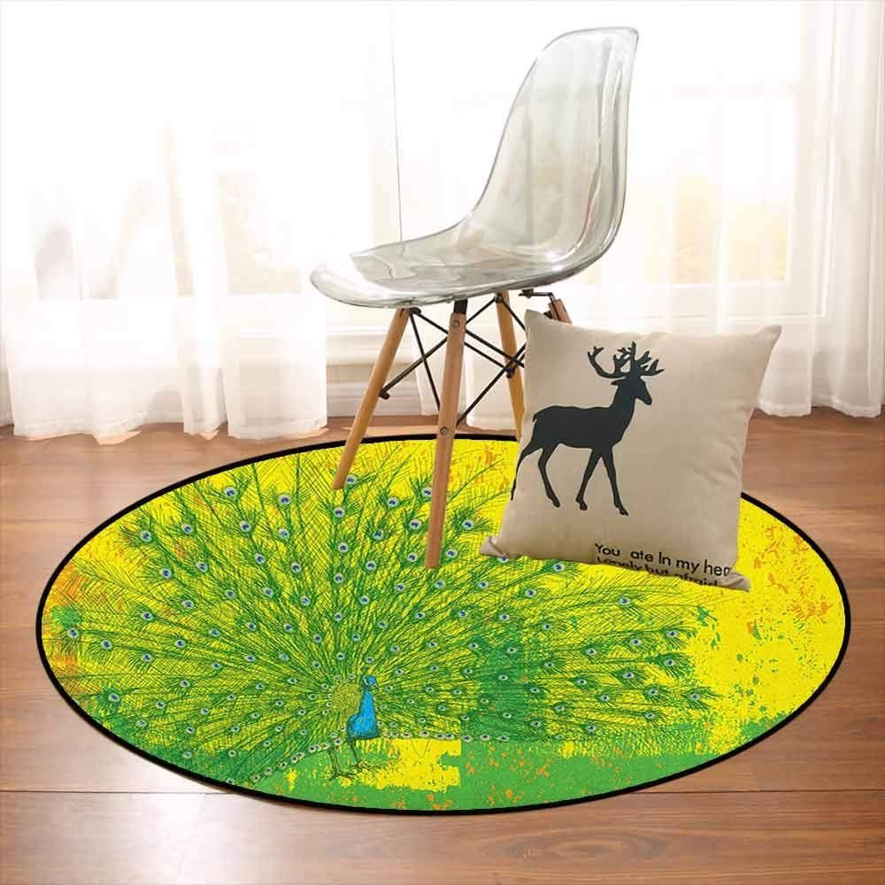 Peacock Round Carpet