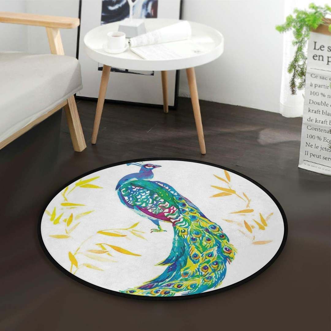 Peacock Round Carpet