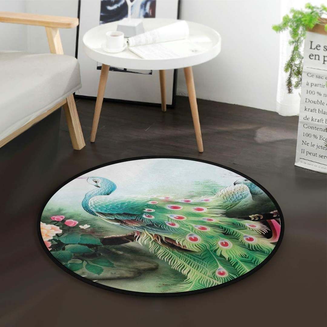 Peacock Round Carpet