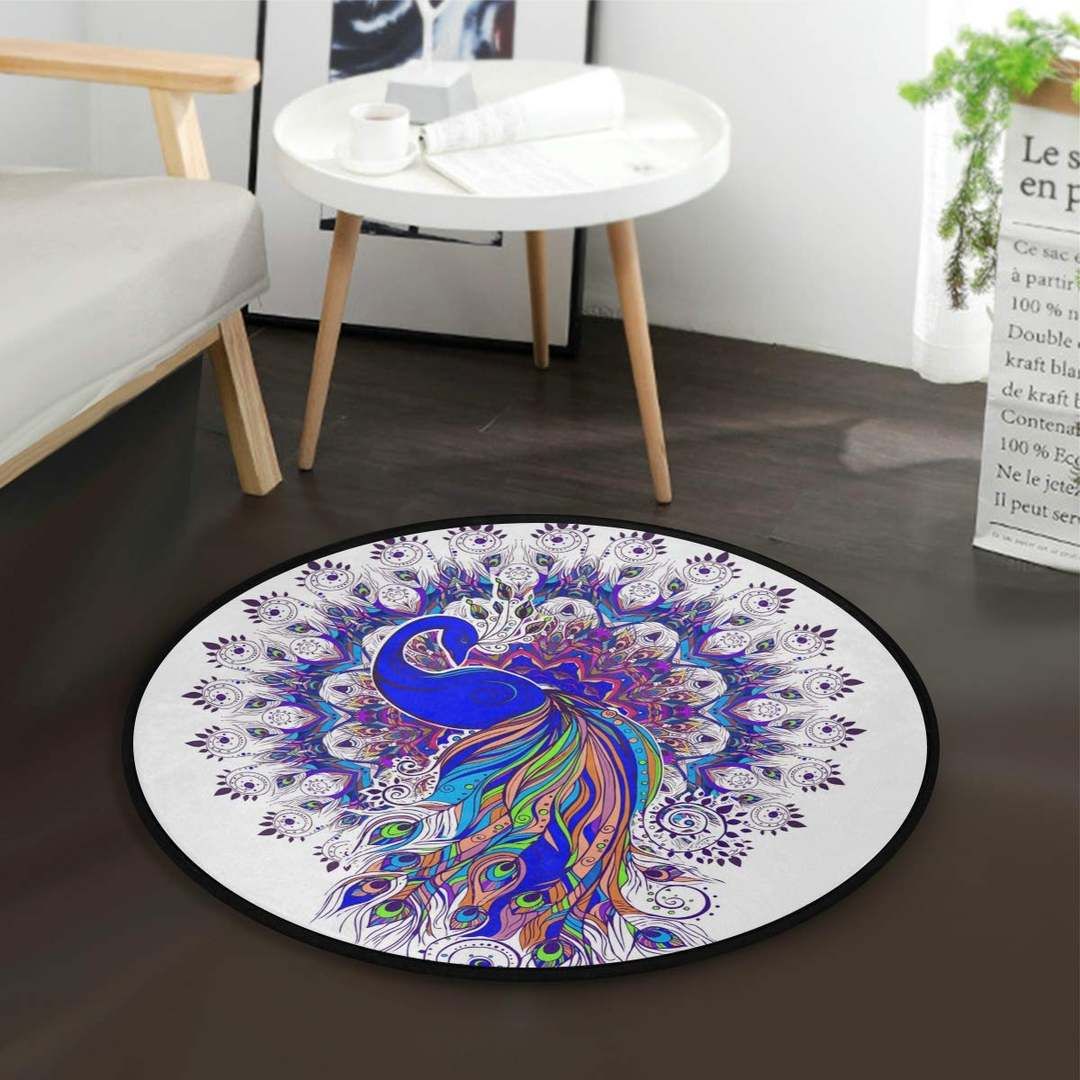 Peacock Round Carpet
