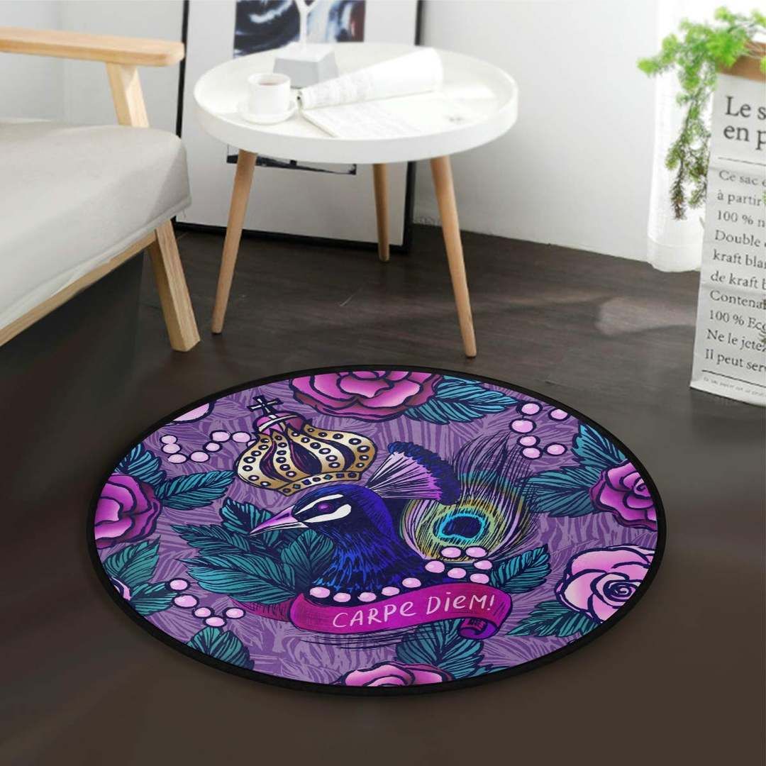 Peacock Round Carpet