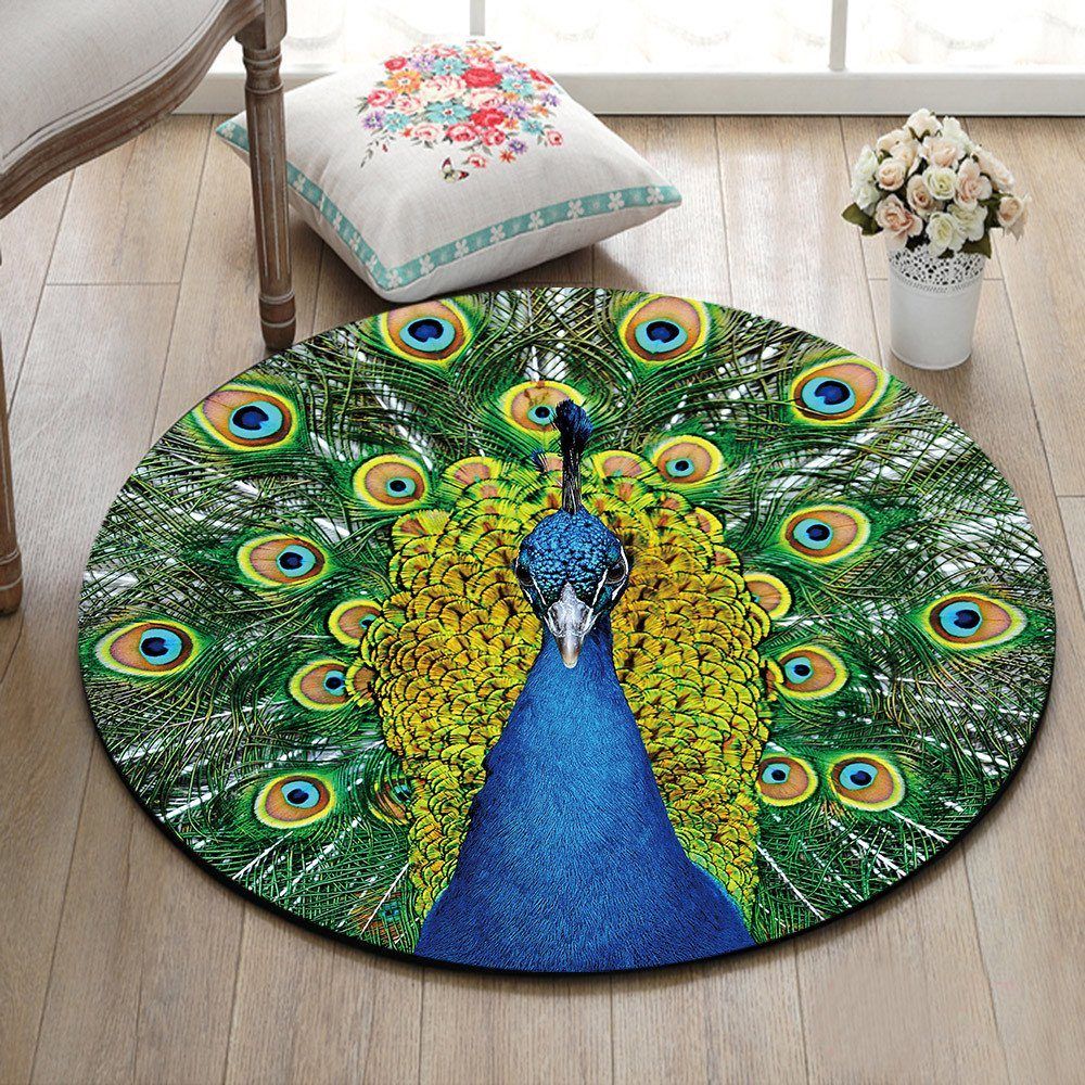 Peacock Round Carpet