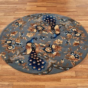 Peacock Round Carpet