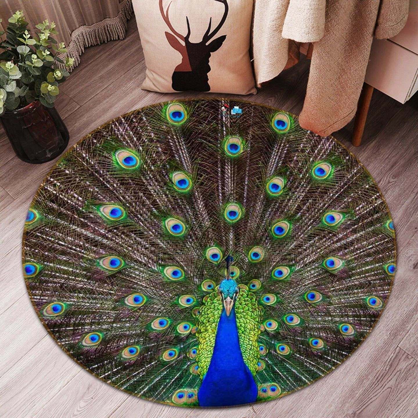 Peacock Round Carpet