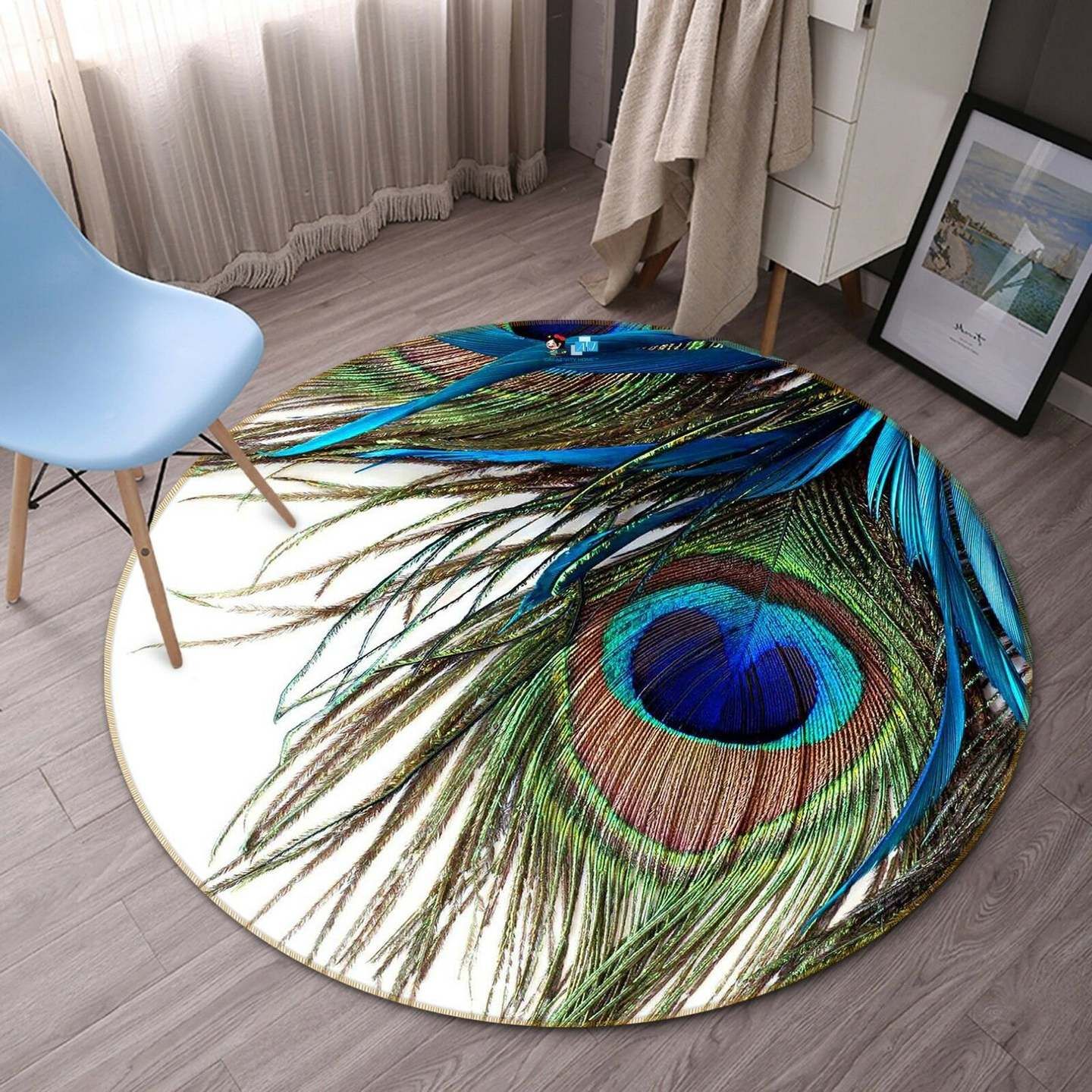 Peacock Round Carpet