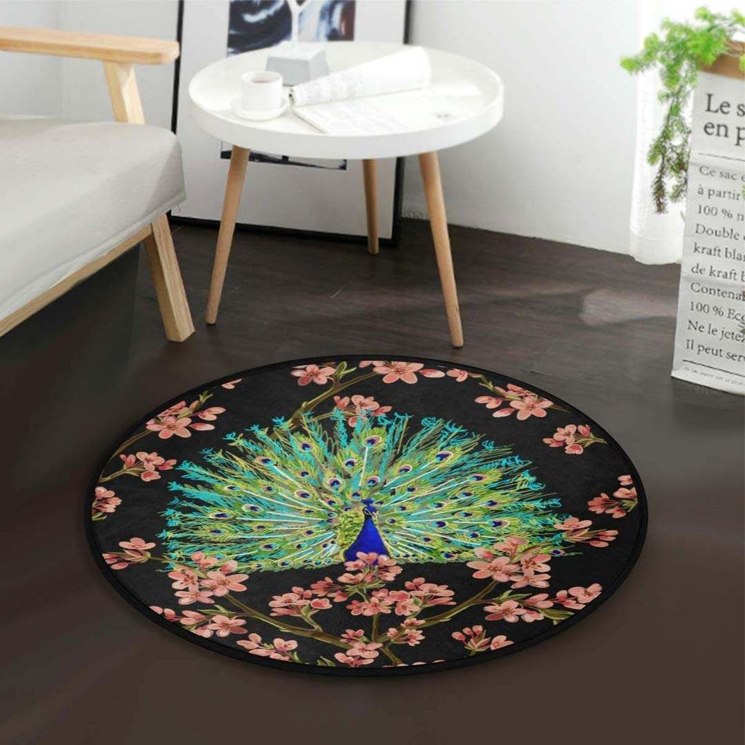 Peacock Round Carpet