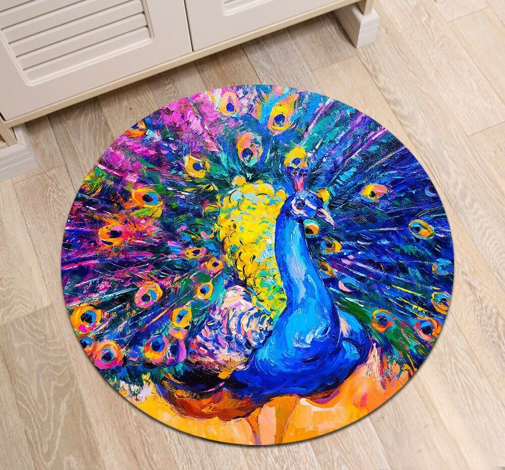 Peacock Round Carpet