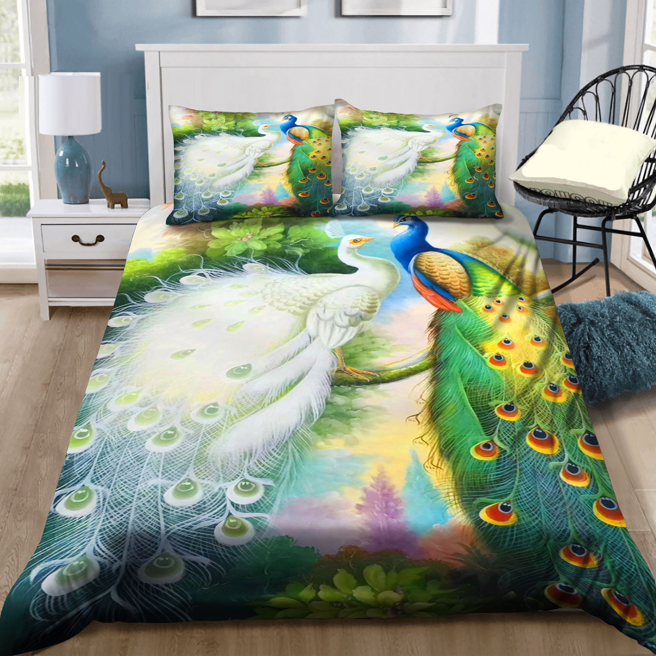 Peacock Couple Bedding Set