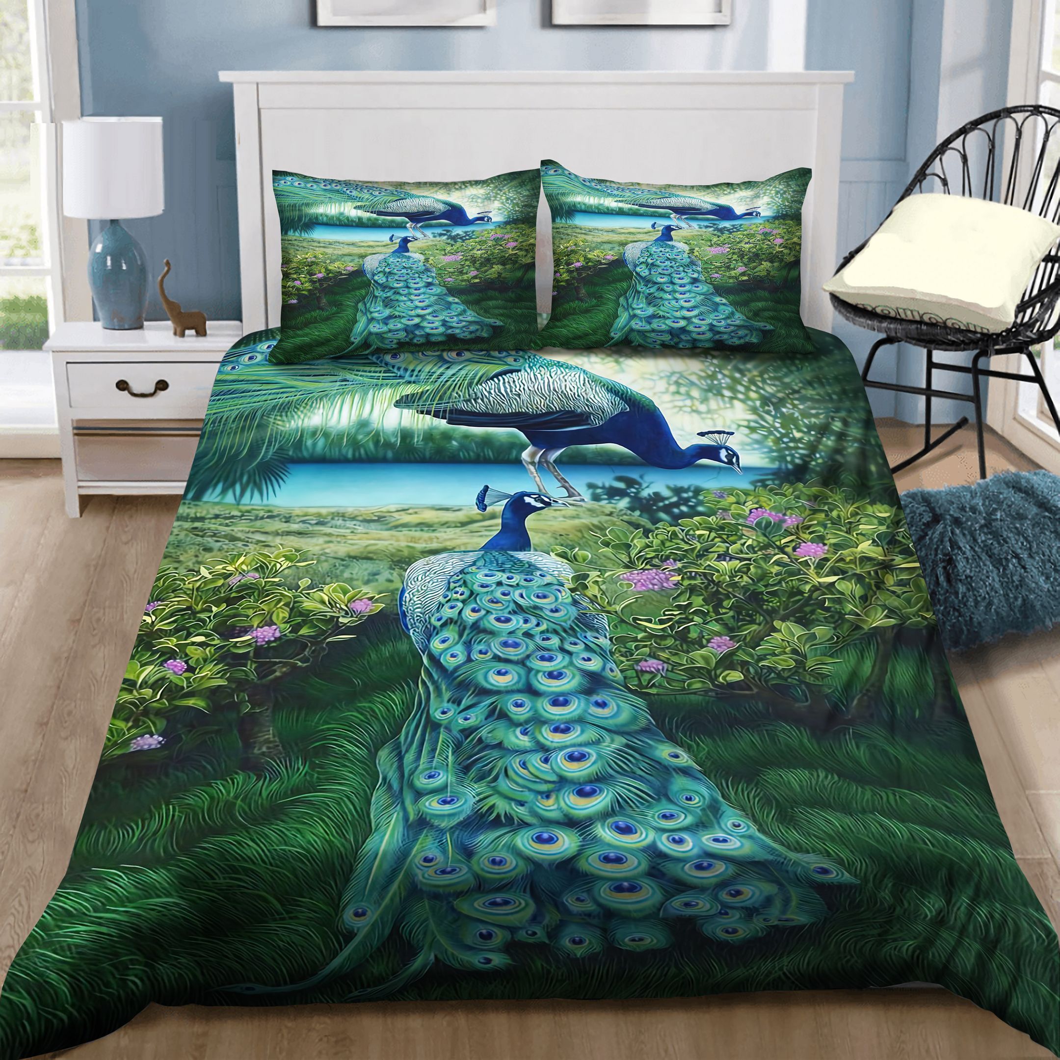 Peacock Couple Bedding Set