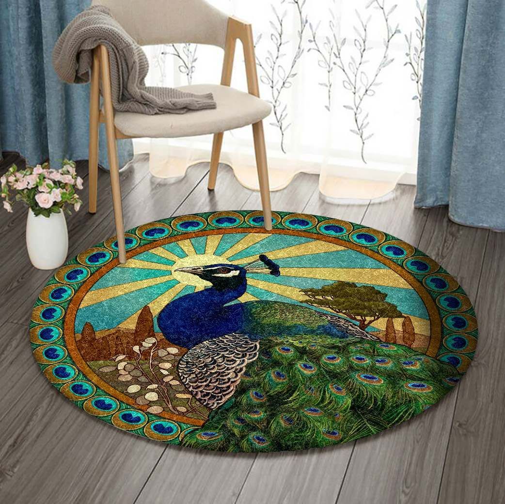 Peacock Round Carpet