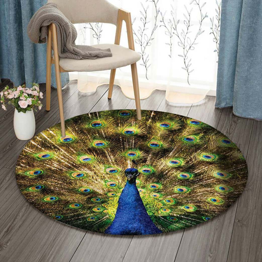 Peacock Round Carpet