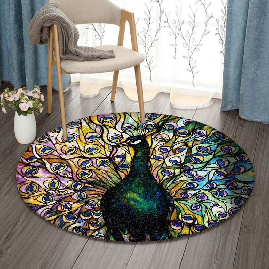 Peacock Round Carpet