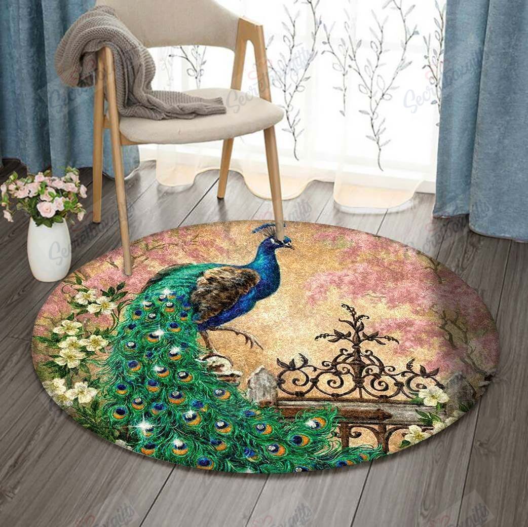 Peacock Round Carpet