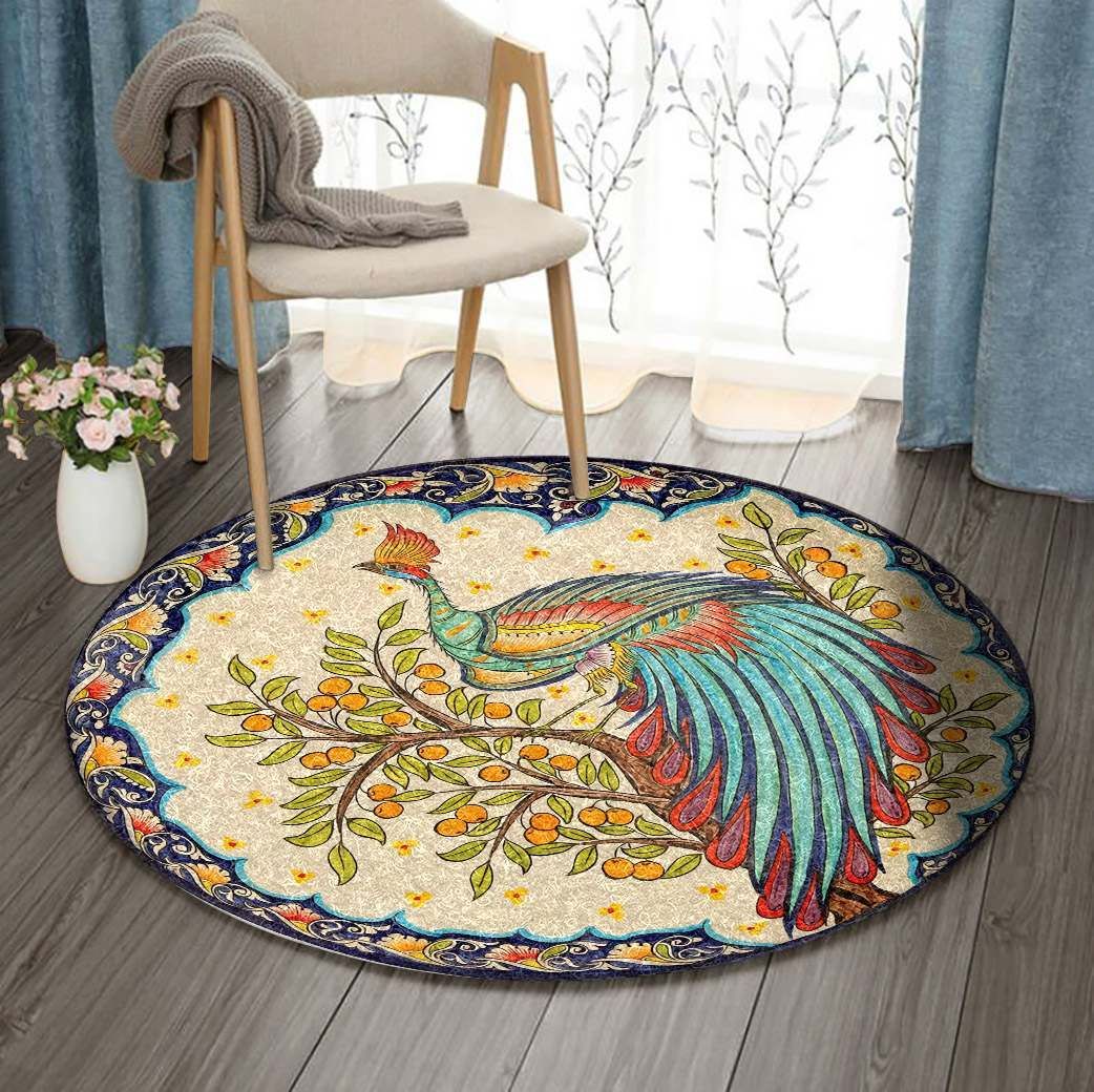 Peacock Round Carpet
