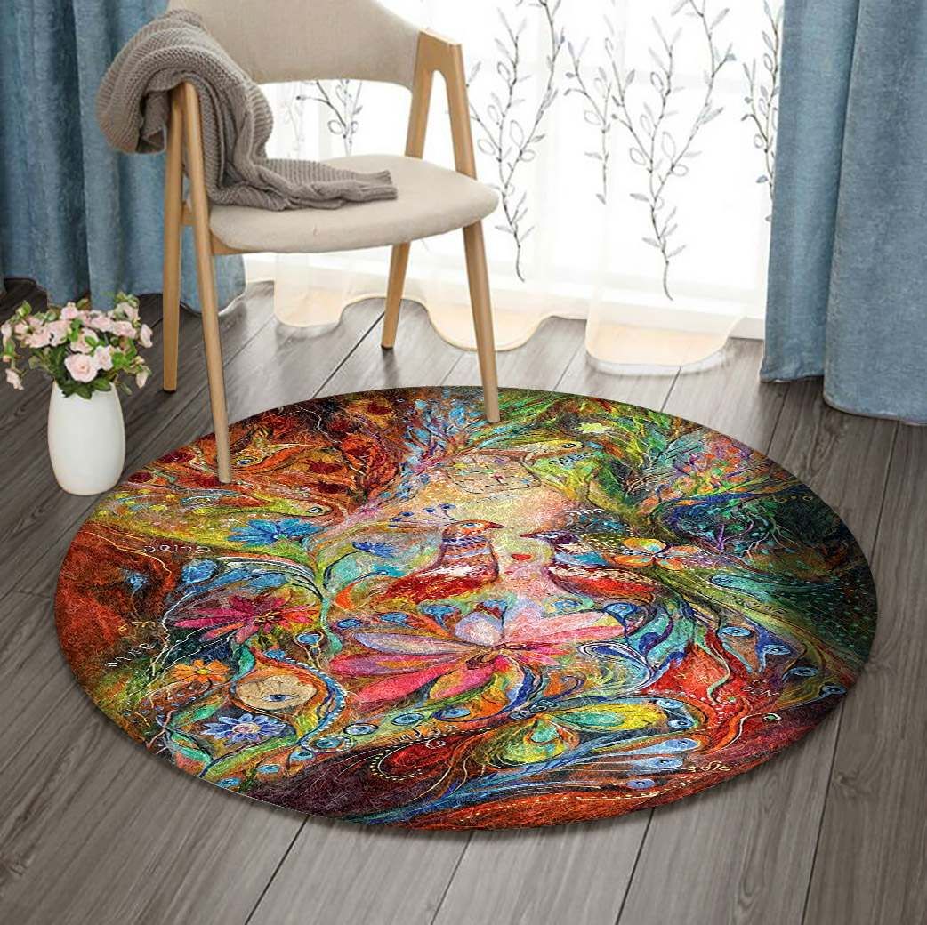 Peacock Round Carpet