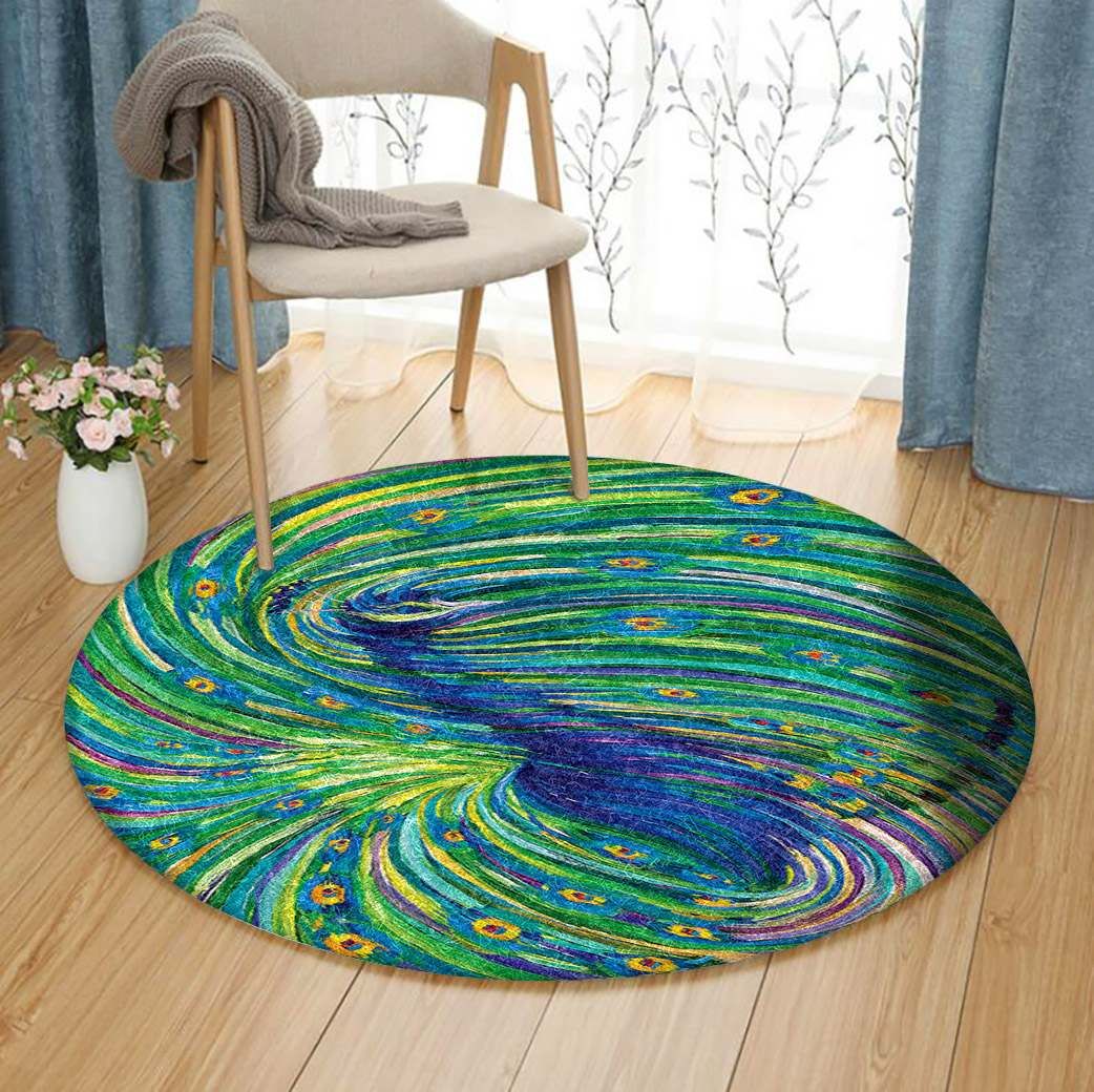 Peacock Round Carpet