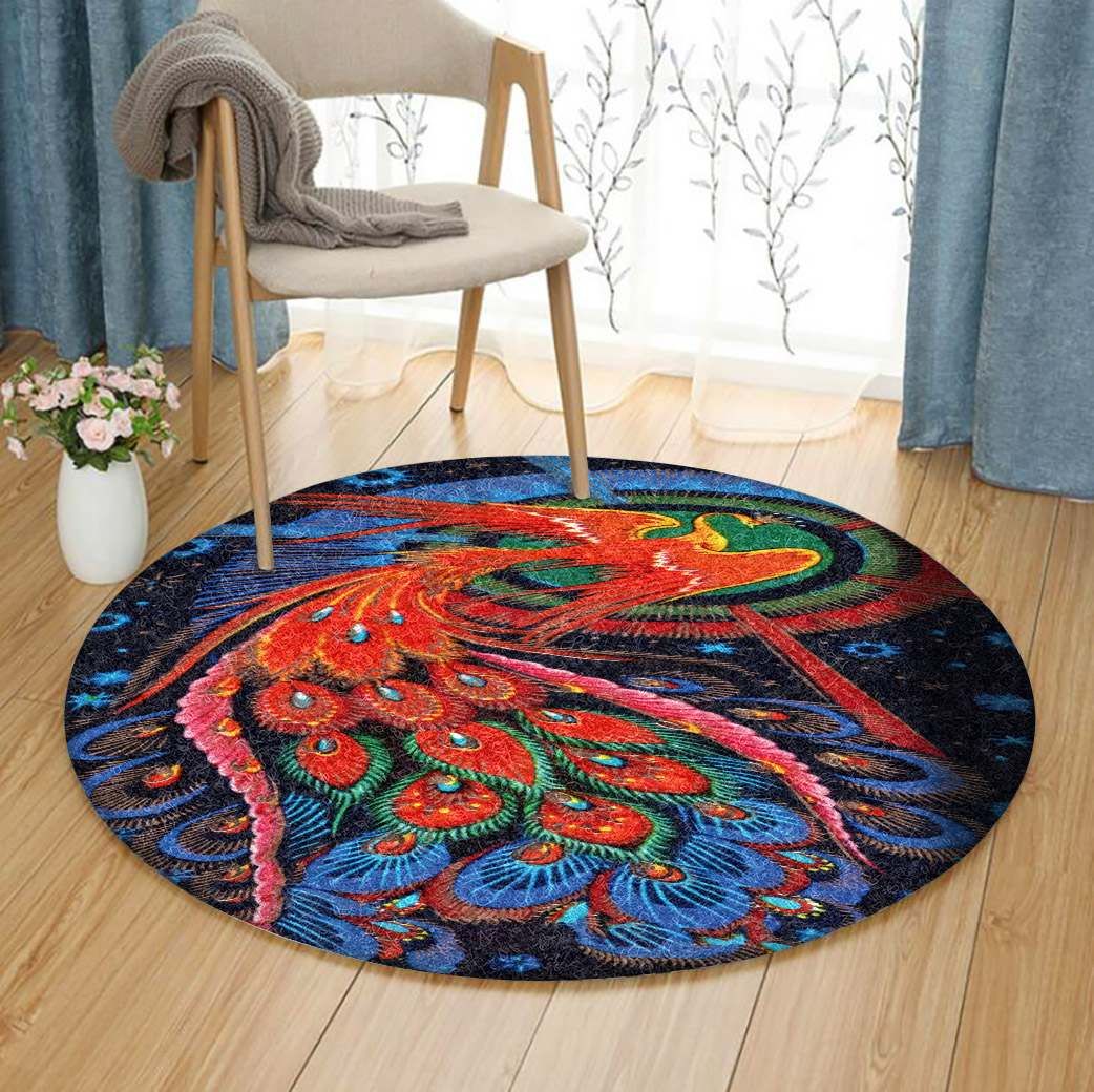 Peacock Round Carpet