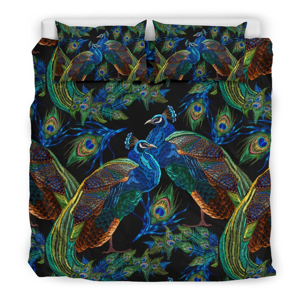 Peacock Feather Pattern  Bedding Set