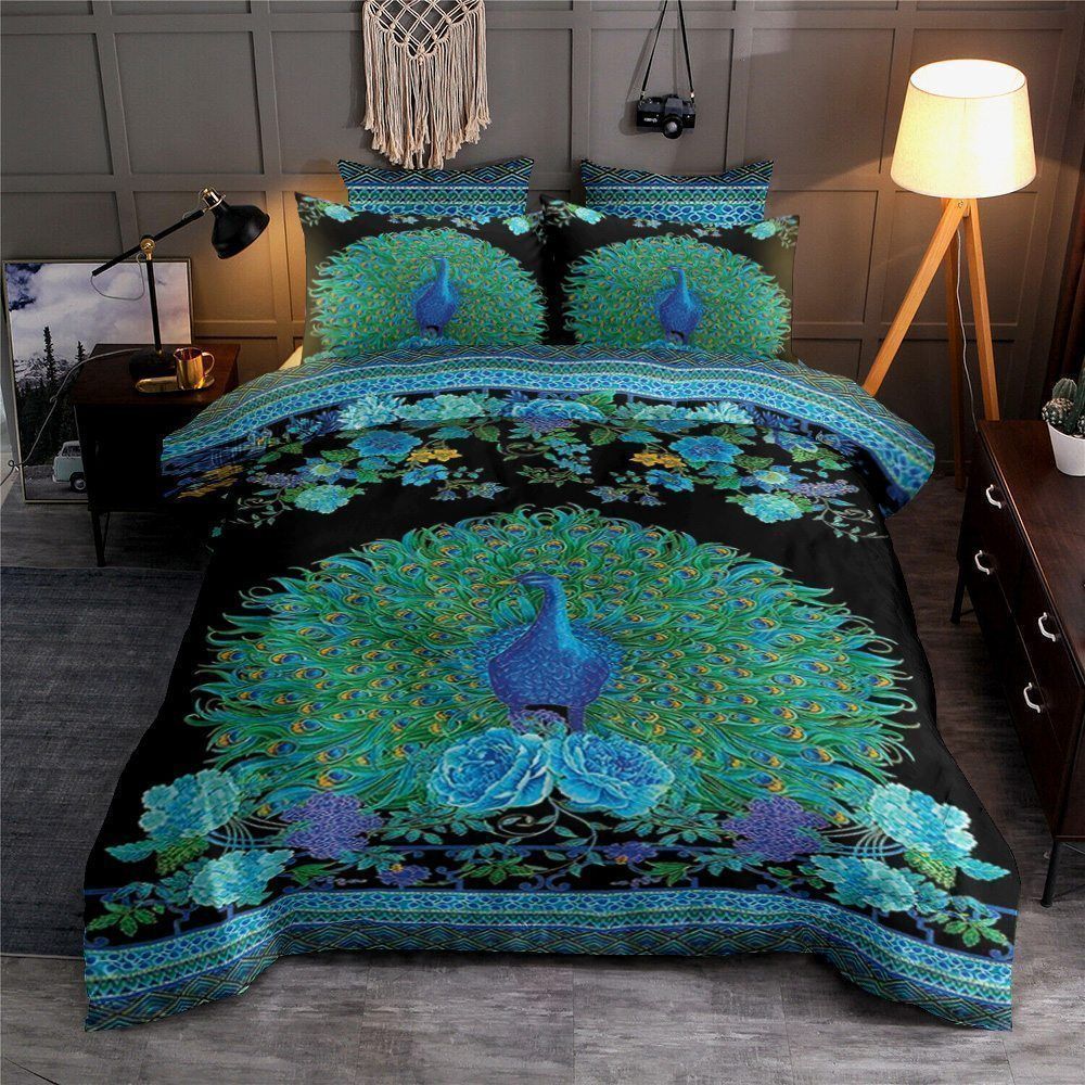 Peacock Flower Bedding Set