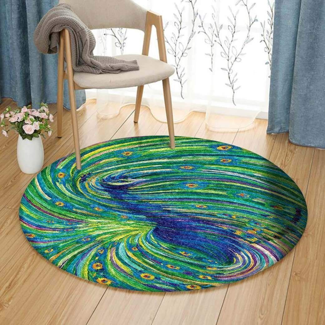 Peacock Round Carpet