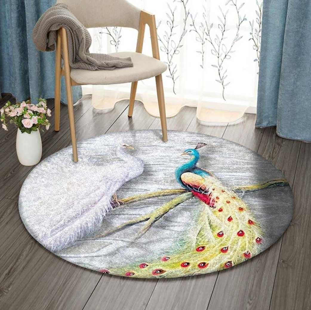 Peacock Round Carpet