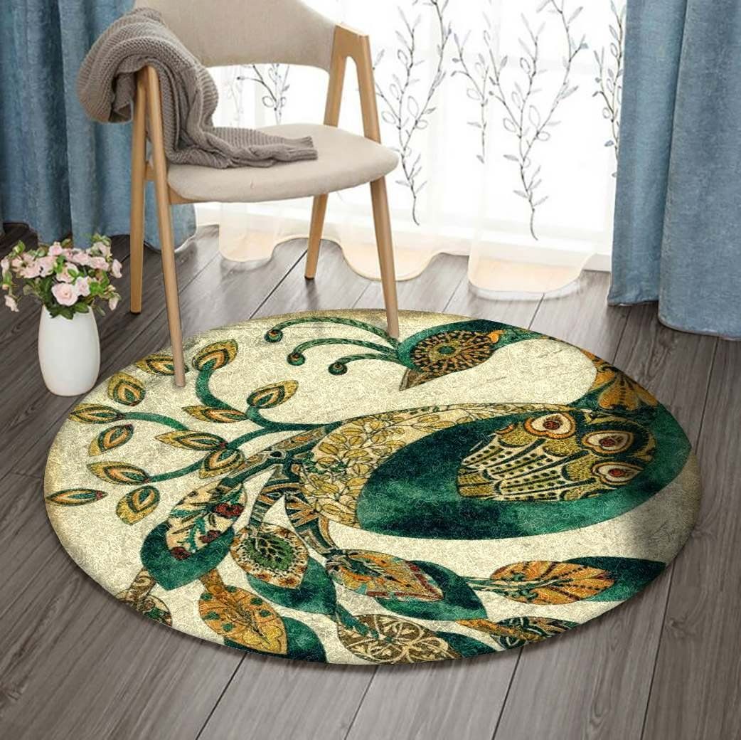 Peacock Round Carpet